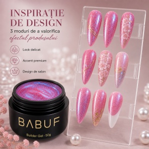 Gel de Constructie Mermaid | Hot Pink Shimmer | MBG3 | 50g - Img 6