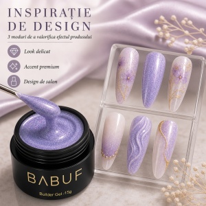 Gel de Constructie Mermaid | Lilac Shimmer | MBG5 | 15g - Img 6