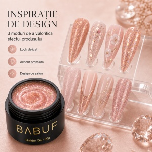 Gel de Constructie Mermaid | Rose Gold Shimmer | MBG8 | 30g - Img 6