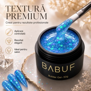 Gel de Constructie Reflectiv Autonivelant | Aqua Glitter | GBG3 | 50g - Img 4