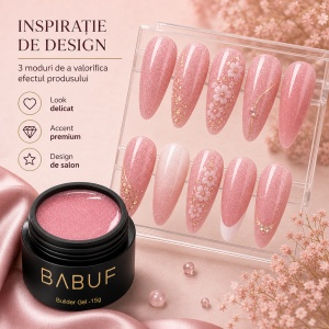 Gel de Constructie Reflectiv Autonivelant | Blush Sparkle | GBG14 | 15g - Img 6