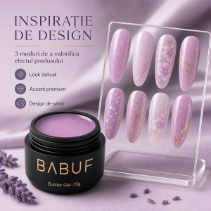Gel de Constructie Reflectiv Autonivelant | Lavender Sparkle | GBG9 | 15g - Img 6