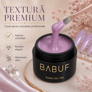 Gel de Constructie Reflectiv Autonivelant | Lilac Sparkle | GBG13 | 50g - Img 4