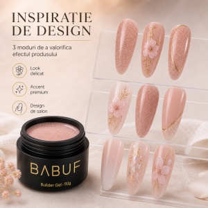 Gel de Constructie Reflectiv Autonivelant | Nude Sparkle | GBG11 | 50g - Img 6