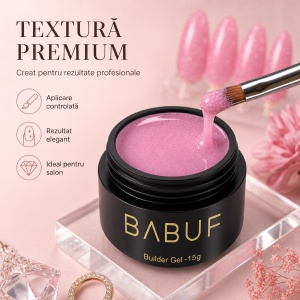 Gel de Constructie Reflectiv Autonivelant | Pink Glitter | GBG7 | 15g - Img 4