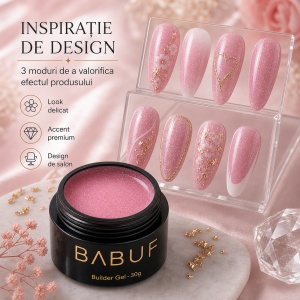 Gel de Constructie Reflectiv Autonivelant | Pink Glitter| GBG7 | 30g - Img 6