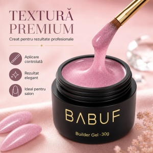 Gel de Constructie Reflectiv Autonivelant | Rose Shimmer | GBG15 | 30g - Img 4
