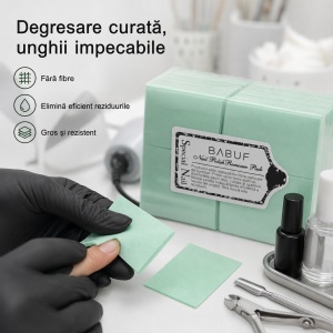 Servetele Unghii pentru degresare verzi | fara fibre | SP1 | Set 630 bucati - Img 5