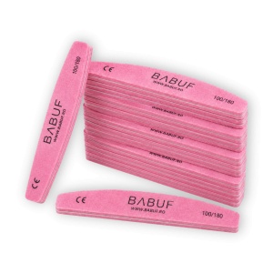 Set 50 bucati | Pila Buffer de Unghii | Semilună | BF1 | Abrazivitate 100/180
