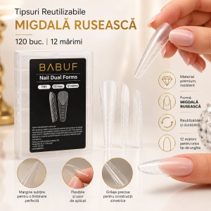 Tipsuri Reutilizabile | Migdala Ruseasca | 120 buc. | 12 marimi - Img 2