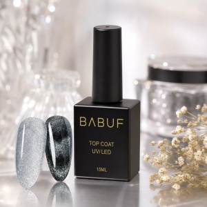 Top Coat Cat Eye | Argintiu Cromat | TCE6 | 15ml - Img 2