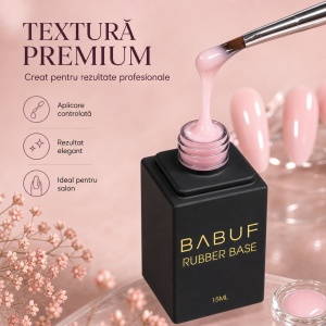 Baza Rubber | Roz Marshmallow | RB8 | 15ml - Img 4