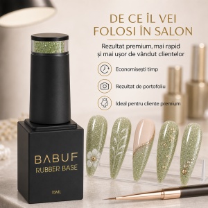 Baza Rubber | Strălucirea Matcha | RBG16 | 15ml - Img 7