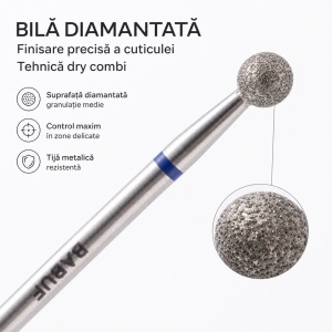 Capat Freza / Bit, Diamantat | Mediu | Bilă Diamantată | BT2 | 4x4 mm - Img 4