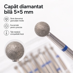 Capat Freza / Bit, Diamantat | Mediu | Biluta | BT1 | 5x5 mm - Img 4