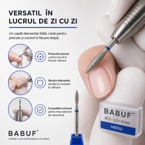 Capat Freza / Bit, Diamantat | Mediu | Flacara | BT3 | 2.5x9 mm - Img 6
