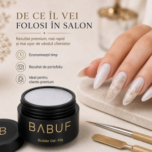 Gel de Constructie Autonivelant | Alb Laptos Glitter | BGG1 | 50g - Img 7