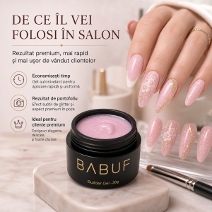 Gel de Constructie Autonivelant | Glitter Pink Cloud | BGG6 | 30g - Img 7