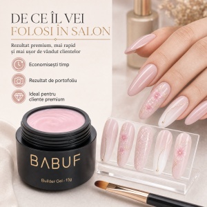 Gel de Constructie Autonivelant | Milky Pink Cloud | BG13 | 15g - Img 7