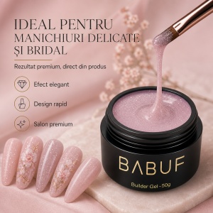 Gel de Constructie Autonivelant | Nude Sparkle | BGG2 | 50g - Img 5