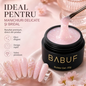 Gel de Constructie Autonivelant | Pearl Pink Shimmer | BGG7 | 50g - Img 5