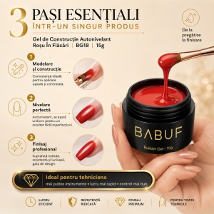 Gel de Constructie Autonivelant | Roșu În Flăcări | BG18 | 15g - Img 7