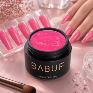 Gel de Constructie Camuflaj | Hot Pink Shimmer | CBG2 | 50g - Img 3