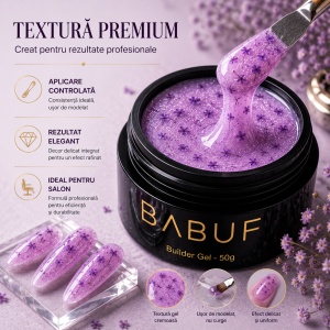 Gel de Constructie Flori Uscate | Lavender Petals | BGFU8 | 50g - Img 4