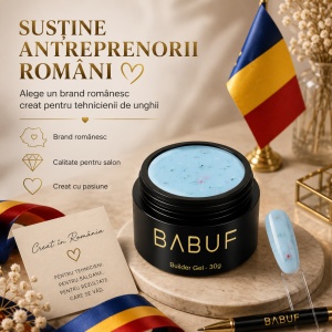 Gel de Constructie Flori Uscate | Milky Blue Petals | BGFU5 | 30g - Img 8