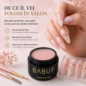 Gel de Constructie Flori Uscate | Milky Petals | BGFU1 | 50g - Img 7