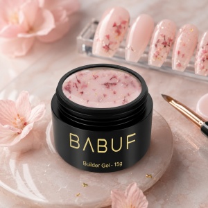 Gel de Constructie Flori Uscate | Milky Pink Petals | BGFU10 | 15g - Img 3