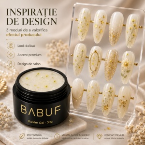 Gel de Constructie Flori Uscate | Milky Yellow Petals | BGFU9 | 30g - Img 6