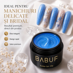 Gel de Constructie Mermaid | Electric Blue Shimmer | MBG1 | 30g - Img 5