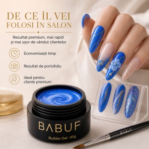 Gel de Constructie Mermaid | Electric Blue Shimmer | MBG1 | 50g - Img 7