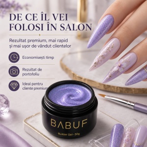 Gel de Constructie Mermaid | Lilac Shimmer | MBG5 | 50g - Img 7