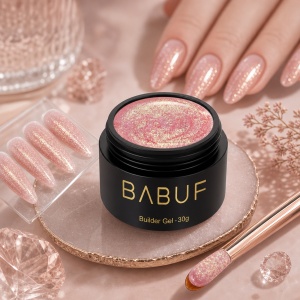 Gel de Constructie Mermaid | Rose Gold Shimmer | MBG8 | 30g - Img 3