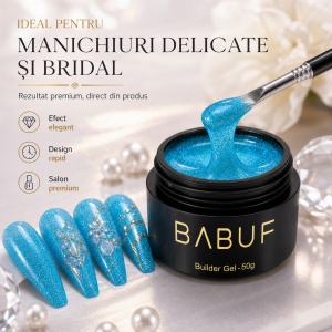 Gel de Constructie Mermaid | Turcoaz Electric | MBG9 | 50g - Img 5