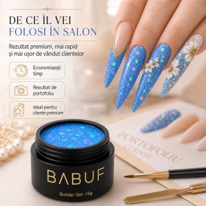 Gel de Constructie Reflectiv Autonivelant | Aqua Glitter | GBG3 | 15g - Img 7