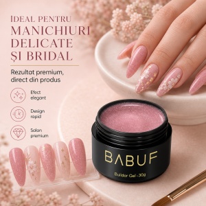 Gel de Constructie Reflectiv Autonivelant | Blush Pink Sparkle | GBG10 | 30g - Img 5