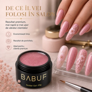 Gel de Constructie Reflectiv Autonivelant | Blush Pink Sparkle | GBG10 | 50g - Img 7