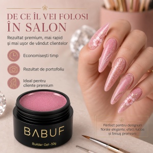 Gel de Constructie Reflectiv Autonivelant | Blush Sparkle | GBG14 | 50g - Img 7