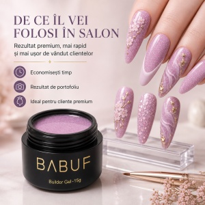 Gel de Constructie Reflectiv Autonivelant | Lilac Sparkle | GBG13 | 15g - Img 7