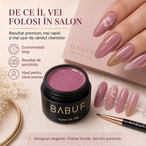 Gel de Constructie Reflectiv Autonivelant | Mauve Sparkle | GBG16 | 30g - Img 7