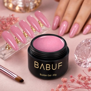 Gel de Constructie Reflectiv Autonivelant | Pink Glitter| GBG7 | 30g - Img 3