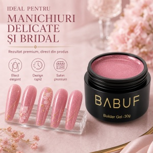 Gel de Constructie Reflectiv Autonivelant | Rose Sparkle | GBG17 | 30g - Img 5