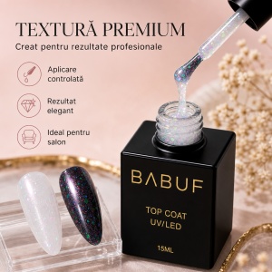 Top Coat | Iridescent Flakes Top | TCP7 | 15ml - Img 4