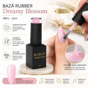 Baza Rubber | Dreamy Blossom | RBP1 | 15ml - Img 3
