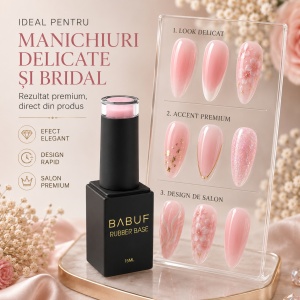 Baza Rubber | Roz Glazurat | RB6 | 15ml - Img 5