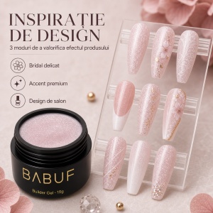 Gel de Constructie Autonivelant | Pearl Blush Glow | BGG10 | 15g - Img 6