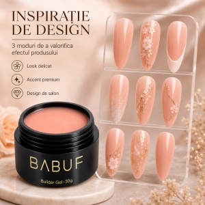 Gel de Constructie Autonivelant Smart | Soft Peach | SBG10 | 30g - Img 6